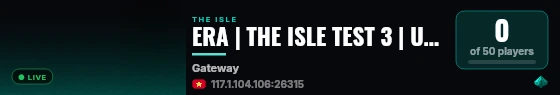 ERA | THE ISLE TEST 3 | UNIFIED CORE live status badge