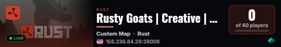 Rusty Goats | Creative | Build | Sandbox live status badge