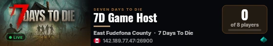 7D Game Host live status badge
