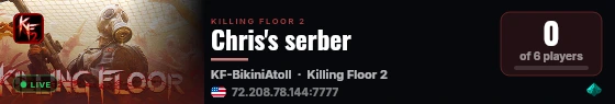 Chris's serber live status badge