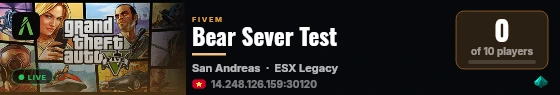 Bear Sever Test live status badge