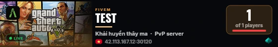 TEST live status badge