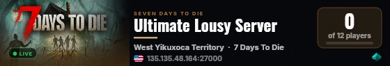 Ultimate Lousy Server live status badge