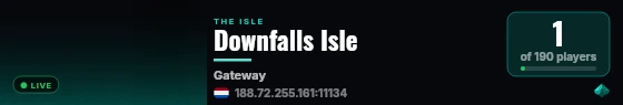 The Isle EVRIMA Server by Pingplayers live status badge