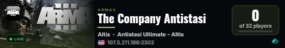 The Company Antistasi live status badge