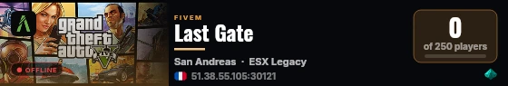 Last Gate live status badge