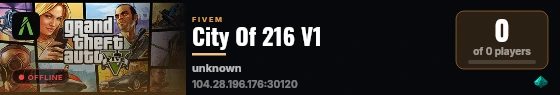 City Of 216 V1 live status badge