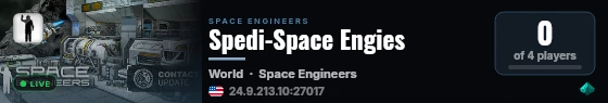 Spedi-Space Engies live status badge
