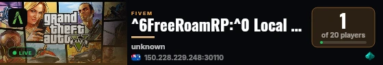 ^6FreeRoamRP:^0 Local Development🍑 live status badge