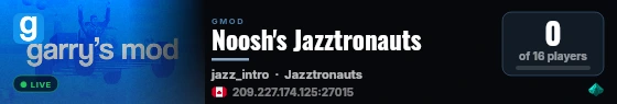 Noosh's Jazztronauts live status badge