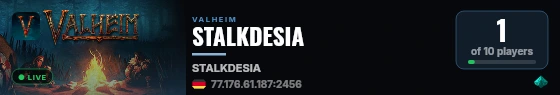 STALKDESIA live status badge