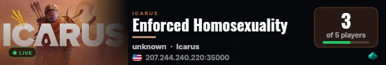 Enforced Homosexuality live status badge