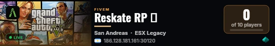 Reskate RP ✈️ live status badge