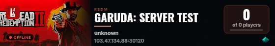 GARUDA: SERVER TEST live status badge