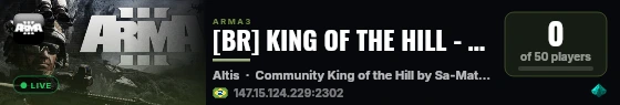 [BR] KING OF THE HILL - Koth Origens live status badge