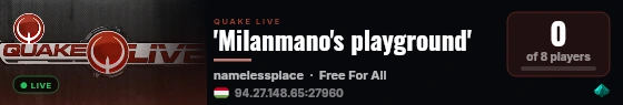 'Milanmano's playground' live status badge