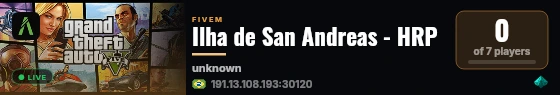 Ilha de San Andreas - HRP live status badge