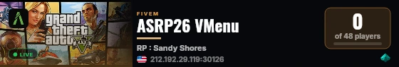 ASRP26 VMenu live status badge