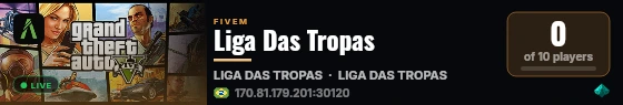 Liga Das Tropas live status badge