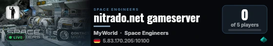 nitrado.net gameserver live status badge