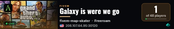 Galaxy is were we go live status badge