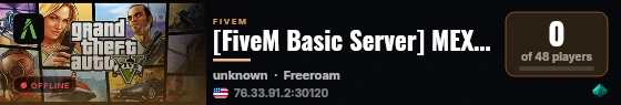 [FiveM Basic Server] MEXICO RP live status badge