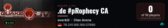 .de #pRophecy CA live status badge