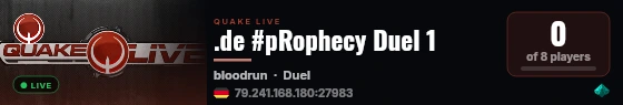 .de #pRophecy Duel 1 live status badge