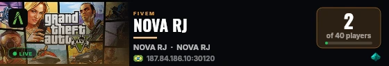 NOVA RJ live status badge