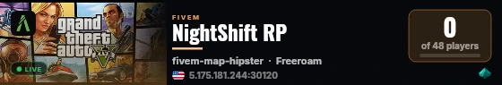 NightShift RP live status badge