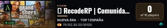 ✨ RecodeRP | Comunidad Hispanohablante live status badge