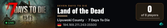 Land of the Dead live status badge