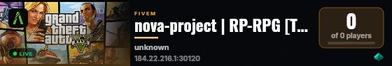 nova-project | RP-RPG [TH] live status badge