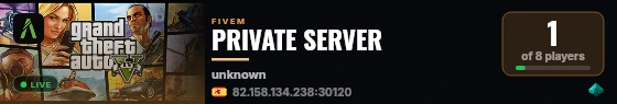 PRIVATE SERVER live status badge