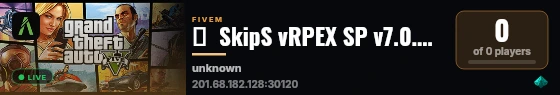 ☀️  SkipS vRPEX SP v7.0.3 / Adquira a sua em: discord.gg/ZzjSfmdaVG / RED Edition 🌟 live status badge