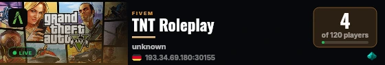 TNT Roleplay live status badge