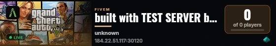built with TEST SERVER by The Community! live status badge
