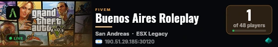 Buenos Aires Roleplay live status badge
