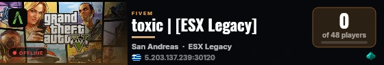 toxic | [ESX Legacy] live status badge