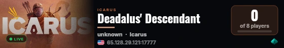 Deadalus' Descendant live status badge