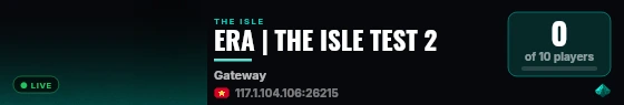 ERA | THE ISLE TEST 2 live status badge