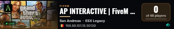 AP INTERACTIVE | FiveM DEV live status badge