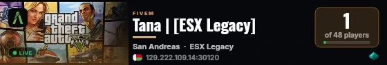 Tana | [ESX Legacy] live status badge