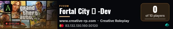 Fortal City 🌴 -Dev live status badge