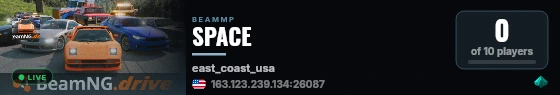 SPACE live status badge