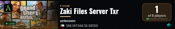 Zaki Files Server Txr live status badge