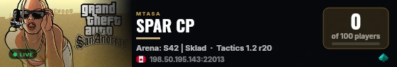 SPAR CP live status badge