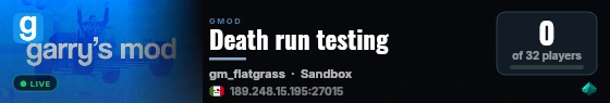 Death run testing live status badge