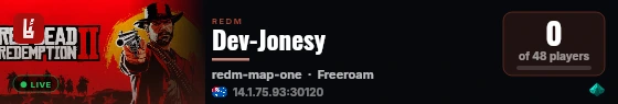 Dev-Jonesy live status badge