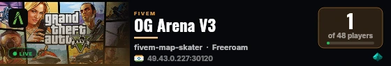 OG Arena V3 live status badge
